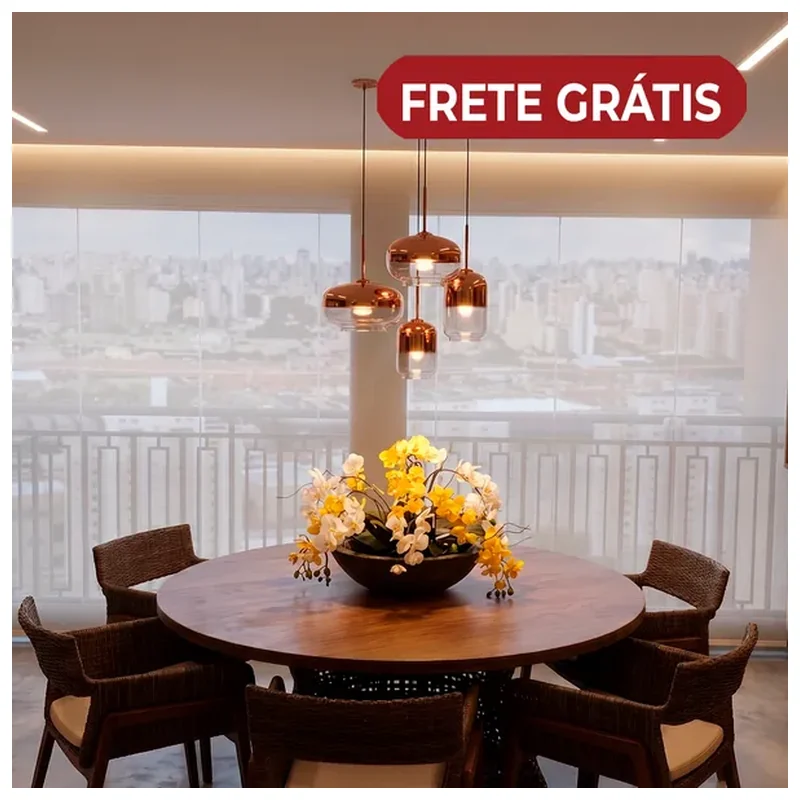 Persiana Rolô Tela Solar 5% Pvc Branca 2,50 Larg X 2,40 Alt - - White