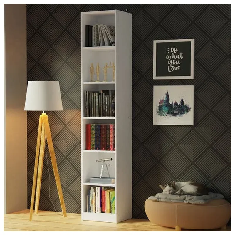 Estante Livreiro Madesa 6906 Com 6 Nichos - Branco - Nichos