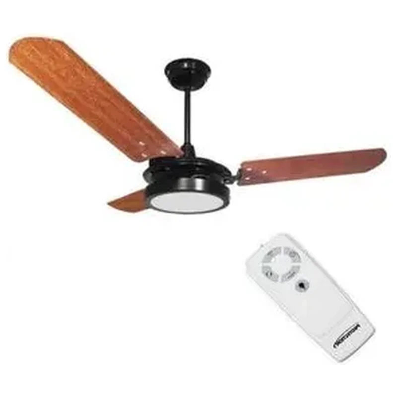 Ventilador De Teto Com Controle Remoto 18w Preto Mogno 220v - Controle