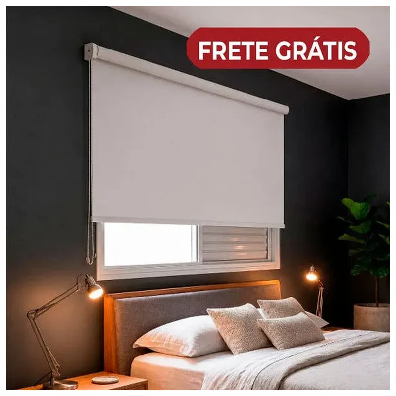 Cortina Persiana Rolô Blackout Branca 2,40 Larg X 2,00 Alt - - Rollflex
