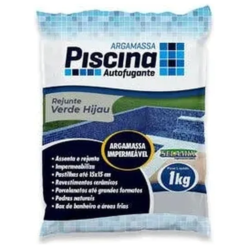 Argamassa Piscina Aut. Impermeável Cor Verde Hijau 1kg - Cor
