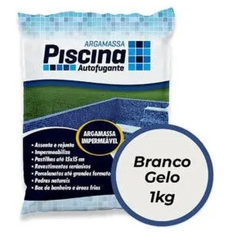 Argamassa Piscina Aut. Impermeável Cor Branco Gelo 1kg - Cor