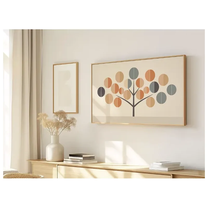 Quadro Decorativo N°74 105x60cm - Panorâmico Árvore Formas Or - Rollflex