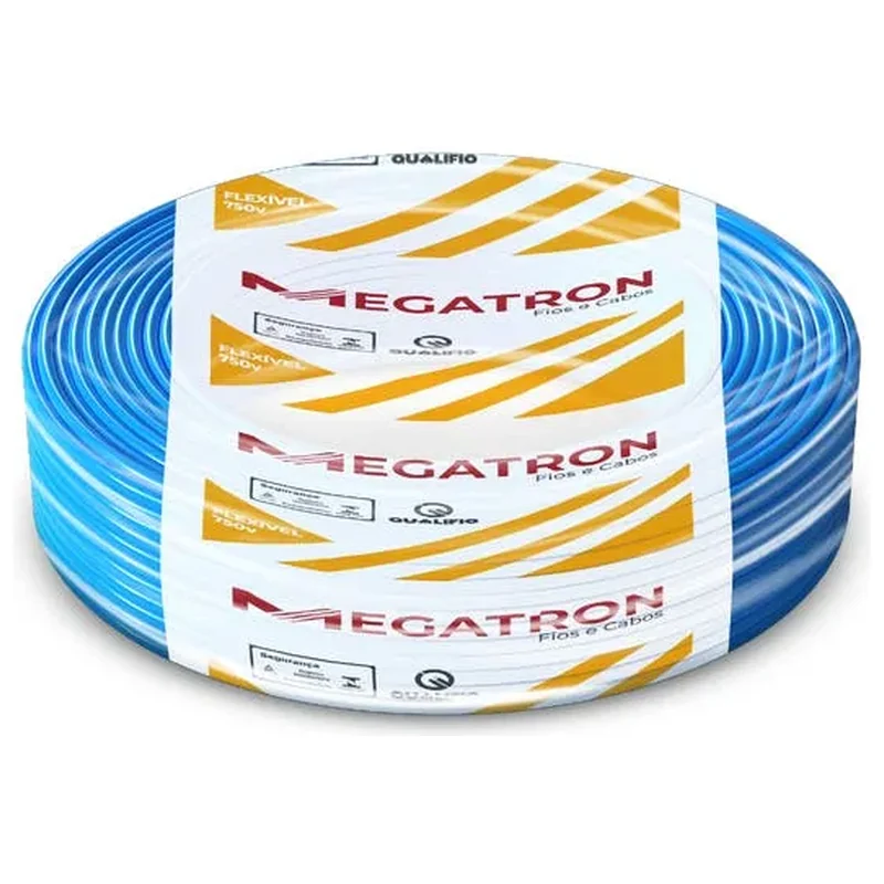 Cabo Flexível 2,5mm 100m Azul 750V Megatron - Megatron