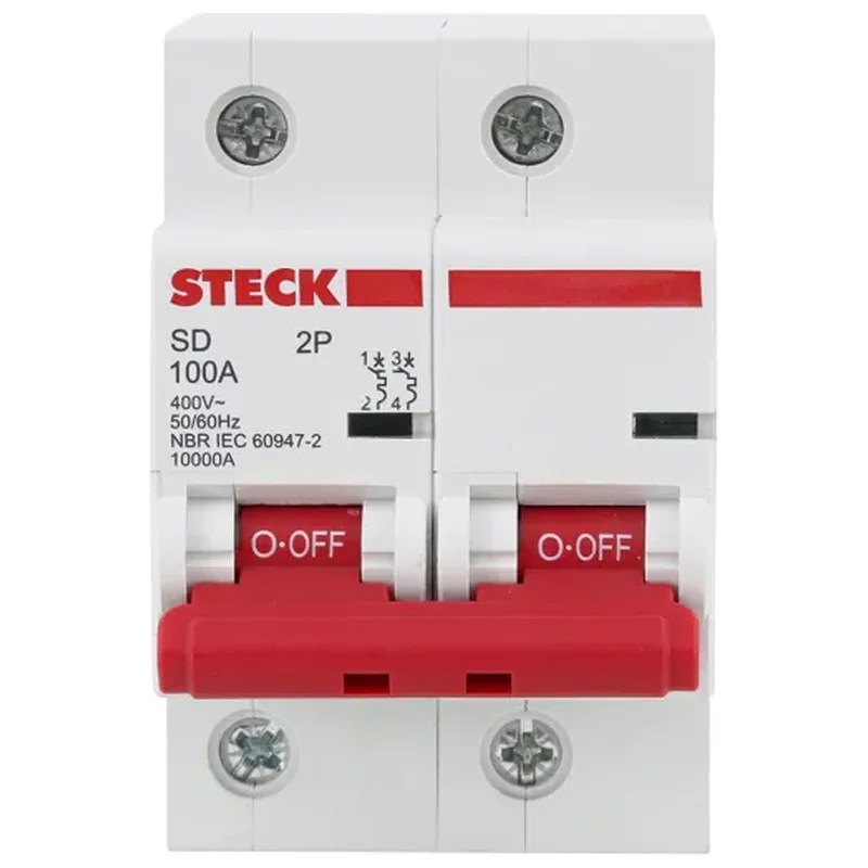 Disjuntor Bipolar Din Curva C 100A Steck - Steck