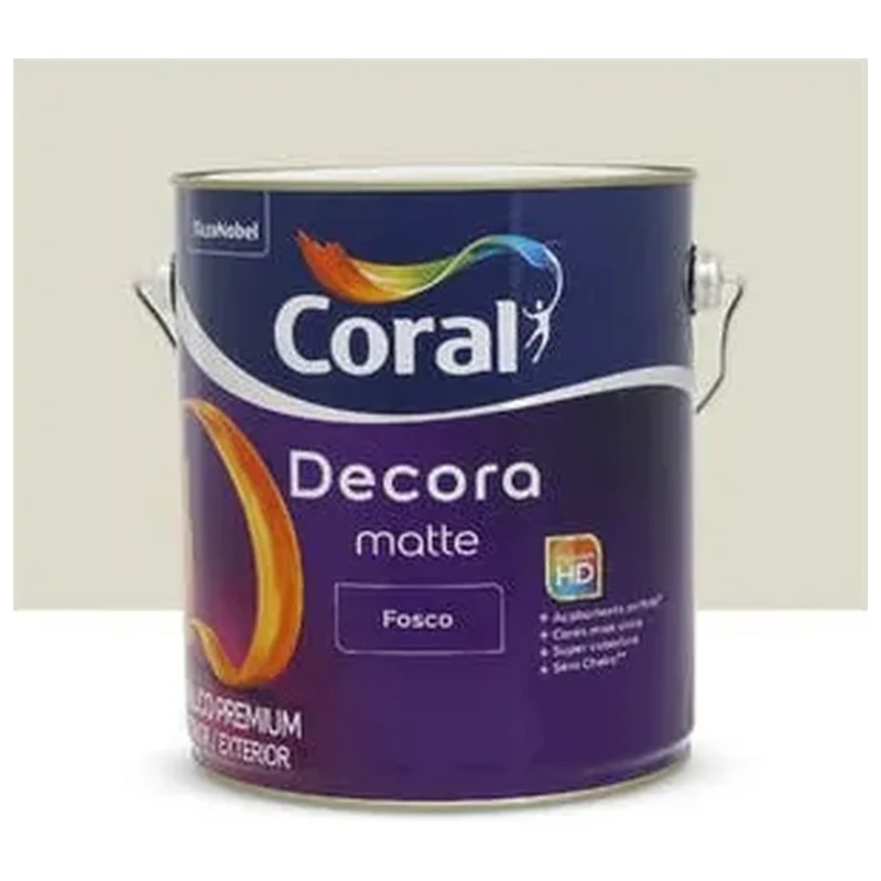 Tinta Acrílica Fosca Interior Exterior Gelo 3,6L - Coral