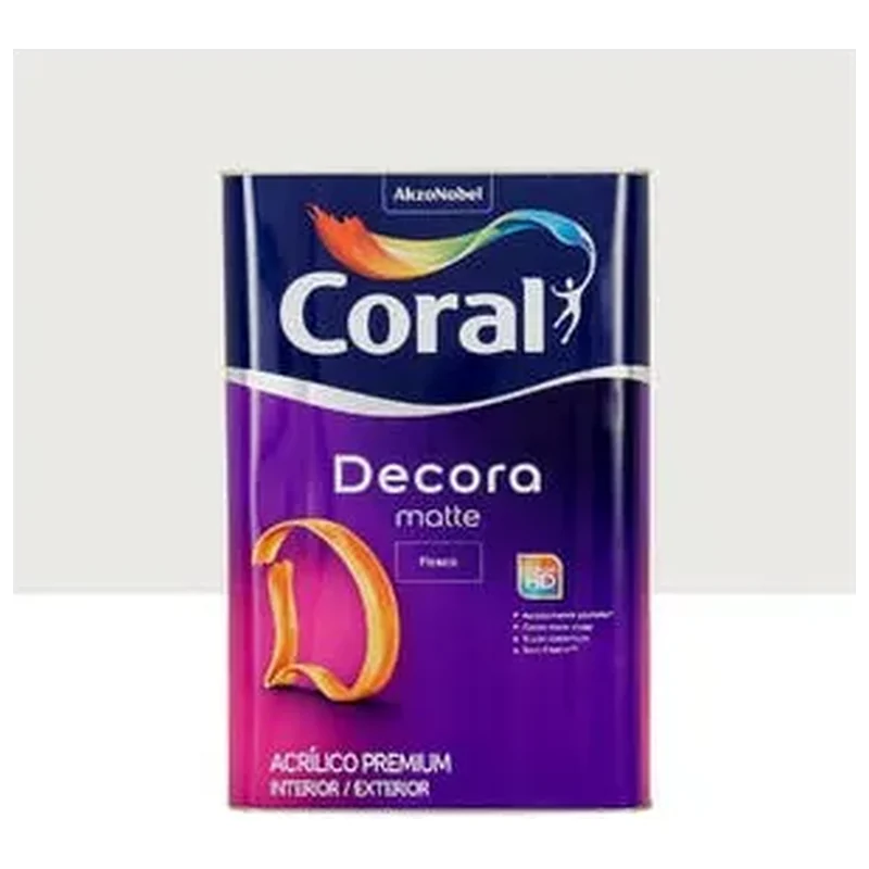 Tinta Acrílica Fosca Interior Exterior Gelo 18L - Coral