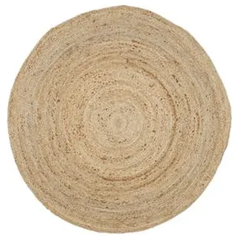 Tapete Juta Redondo 1,5x1,5m Inspire Liso Bege - Inspire