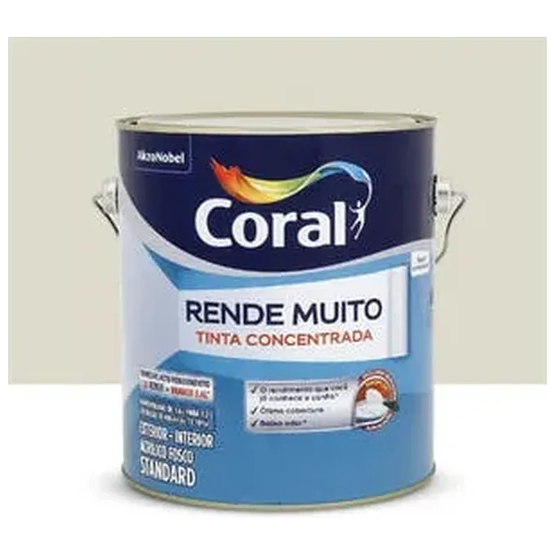 Tinta Acrílica Fosca Rende Muito Interior Exterior Gelo 3,2L - Coral