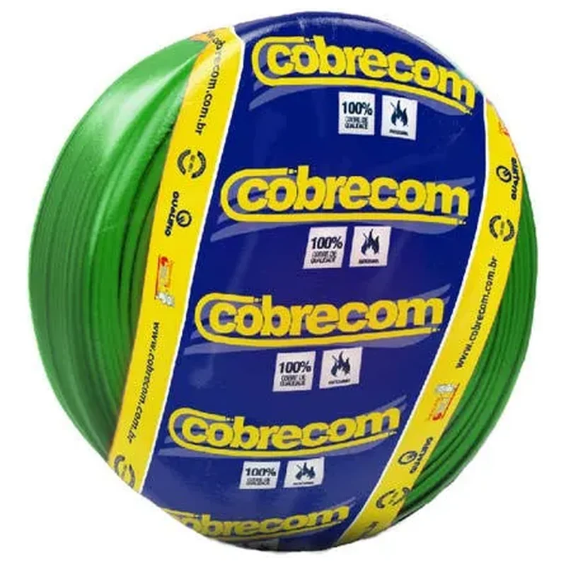 Cabo Flexível 2,5mm 100m Verde 750V Cobrecom - Cobrecom