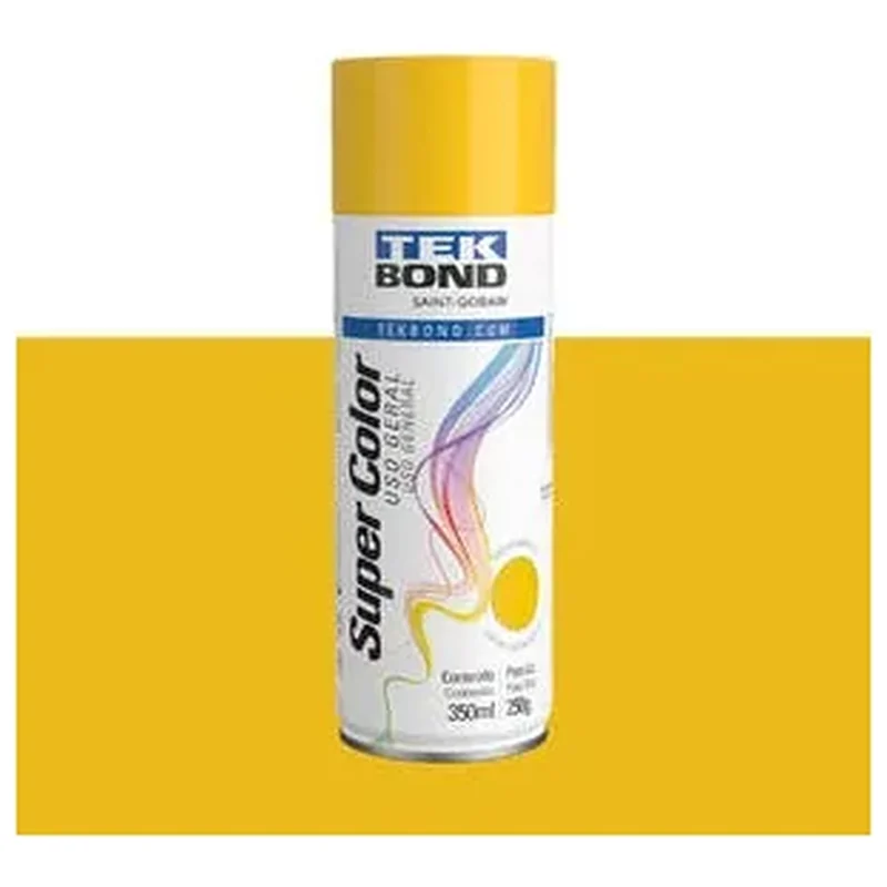 Tinta Spray Uso Geral Amarelo 350ml - Tekbond
