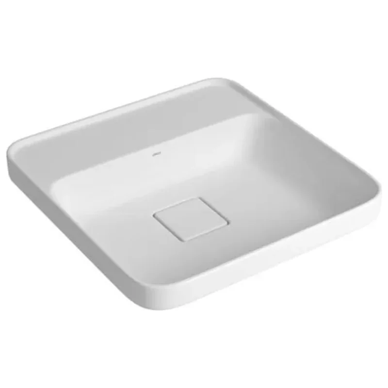 Cuba para Banheiro de Sobrepor Louça Quadrada Branco Slim Deca - Deca