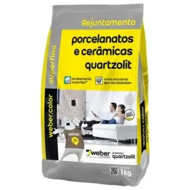 Rejunte para Porcelanato Bege 1kg Quartzolit - Quartzolit