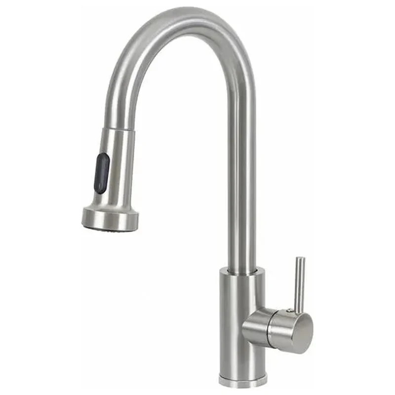 Torneira Monocomando de Bica Alta Inox Escovada Econocozi Jiwi - Jiwi