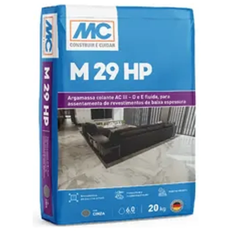 Argamassa ACIII Interno e Externo 20kg Ultra Flexível M29 HP - MC Bauchemie